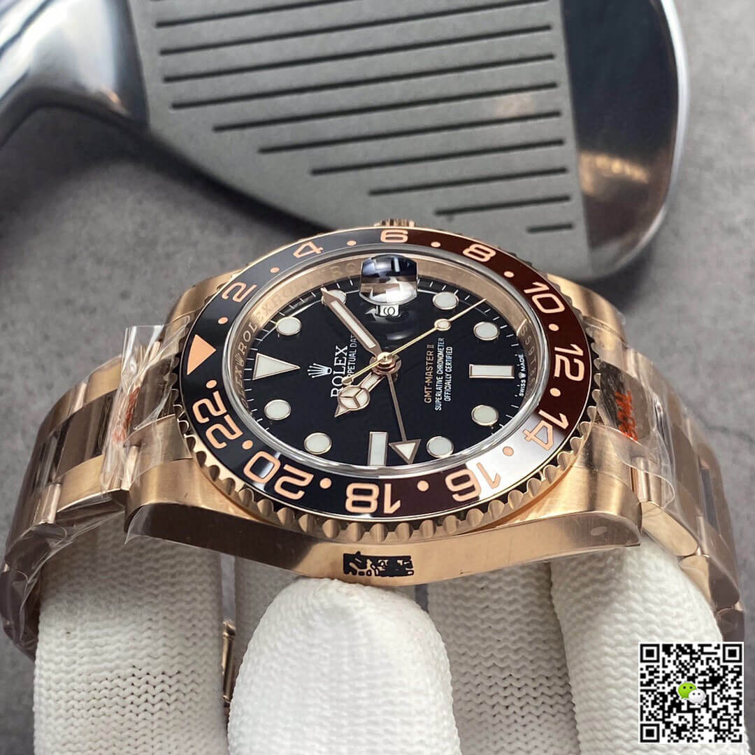 Rolex GMT Master II 126715CHNR-0001 GM Factory Rose Gold Black Dial