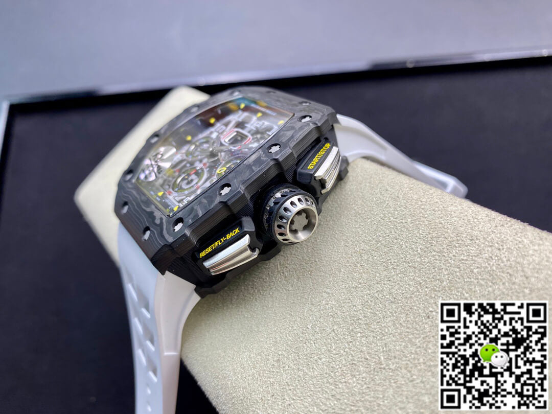 Richard Mille RM011-03 KV Factory Carbon Fiber White Strap