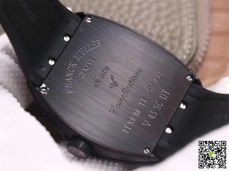 Franck Muller Vanguard V 45 SC DT TT NR BR TT ZF Factory Black Dial