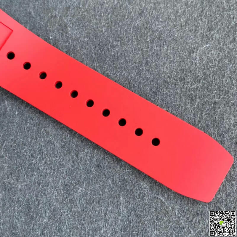 Richard Mille RM011 KV Factory Red Rubber Strap