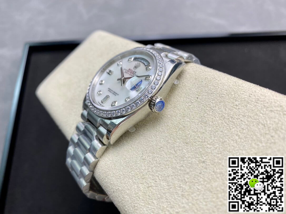 Rolex Day Date 128396TBR-0005 EW Factory Diamond-set Bezel