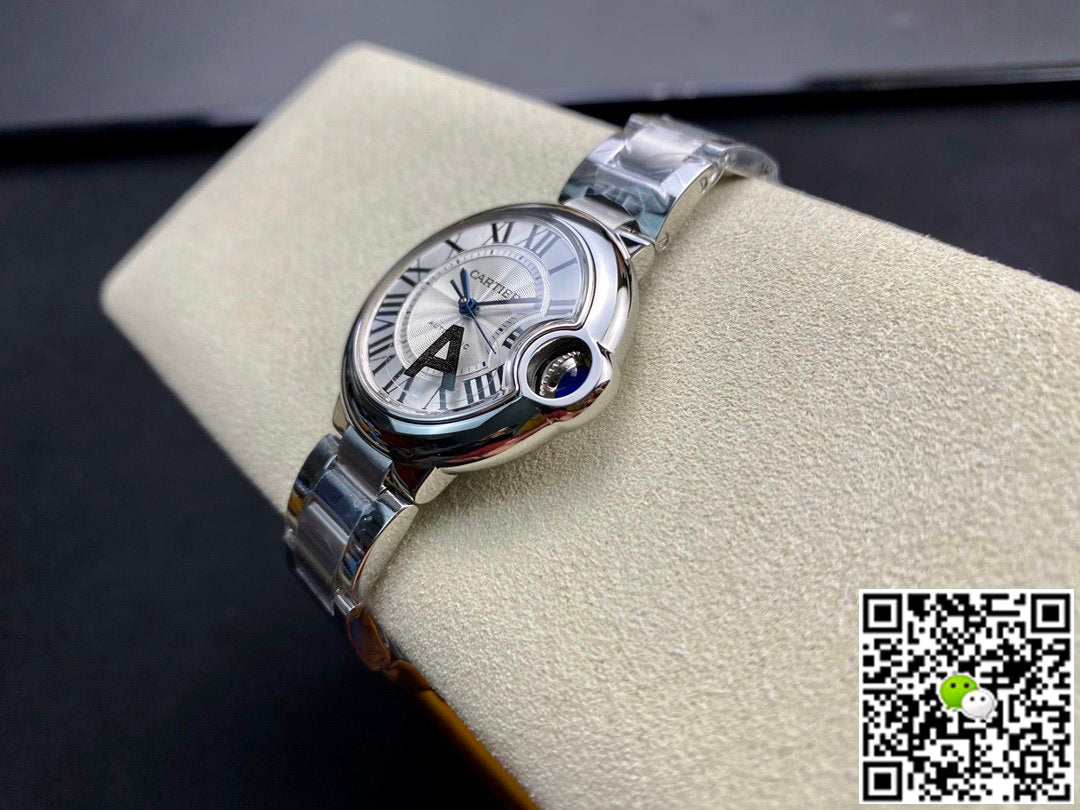 Ballon Bleu De Cartier 33MM W6920071 V6 Factory White Dial