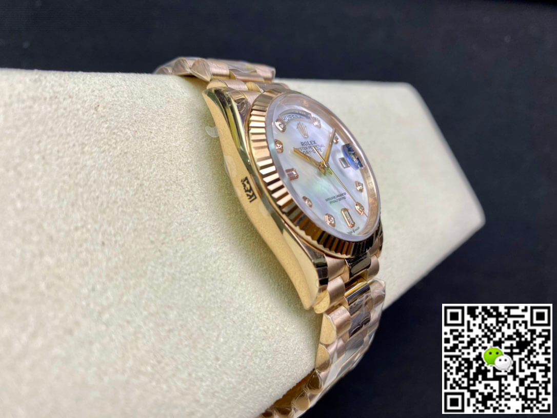 Rolex Day Date M128235-0029 EW Factory White Mother-Of-Pearl Dial