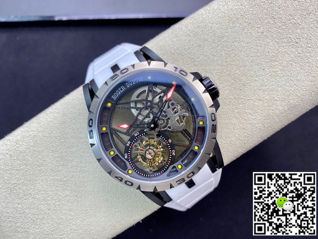 Roger Dubuis Excalibur RDDBEX0549 BBR Factory Tourbillon White Strap