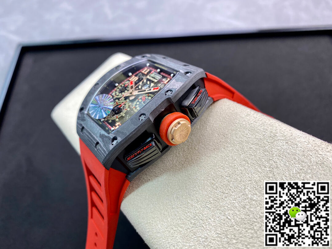 Richard Mille RM011 KV Factory V3 Red Rubber Strap