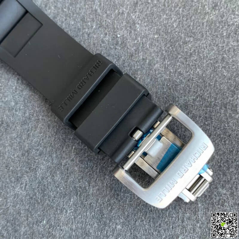 Richard Mille RM011 KV Factory Black Rubber Strap