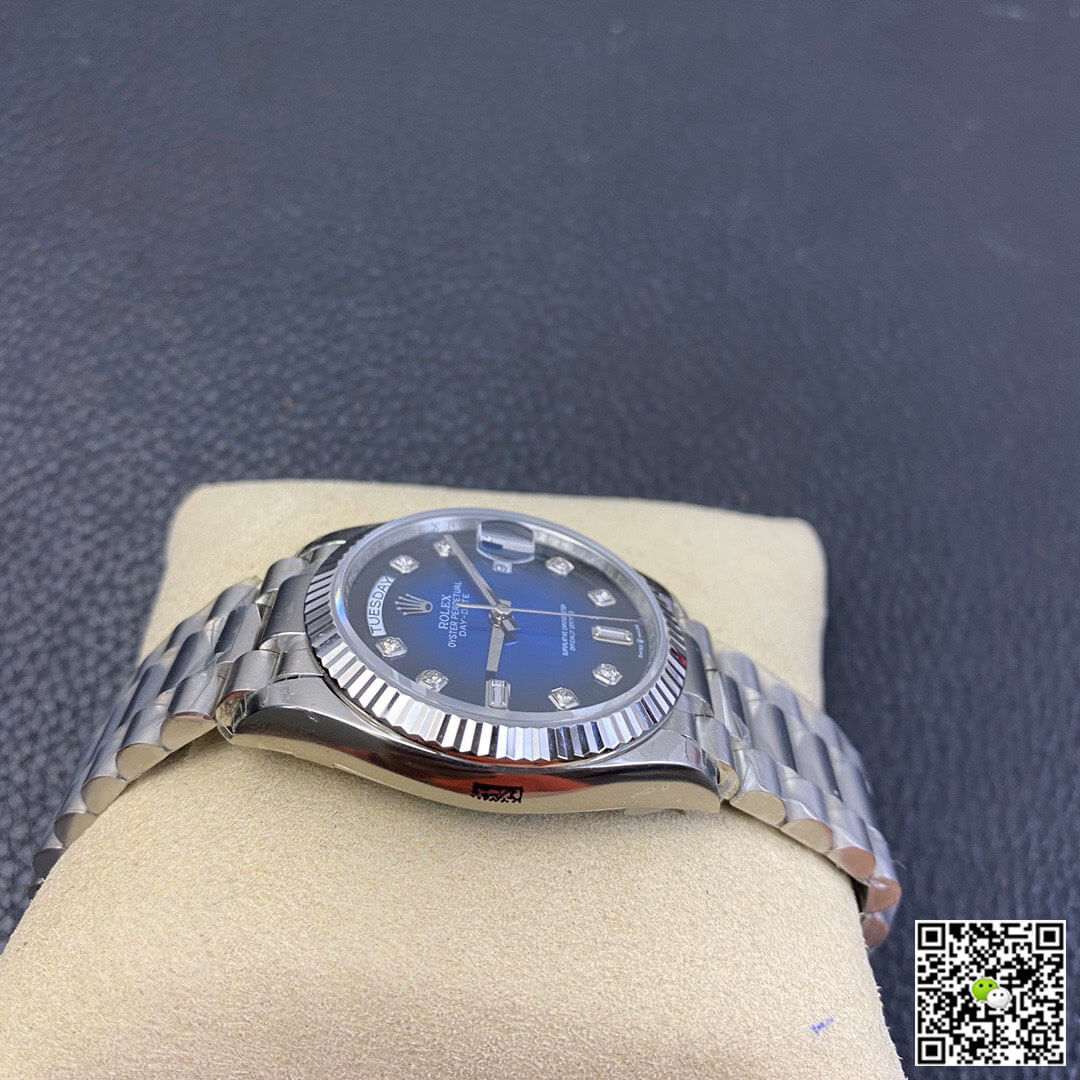 Rolex Day-Date M128239-0023 EW Factory Diamond Gradient Blue Dial