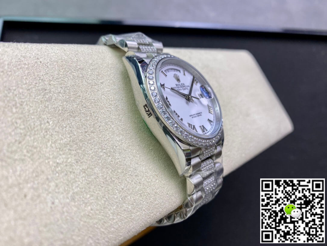 Rolex Day Date M128349RBR-0026 EW Factory Diamond-Set Bezel