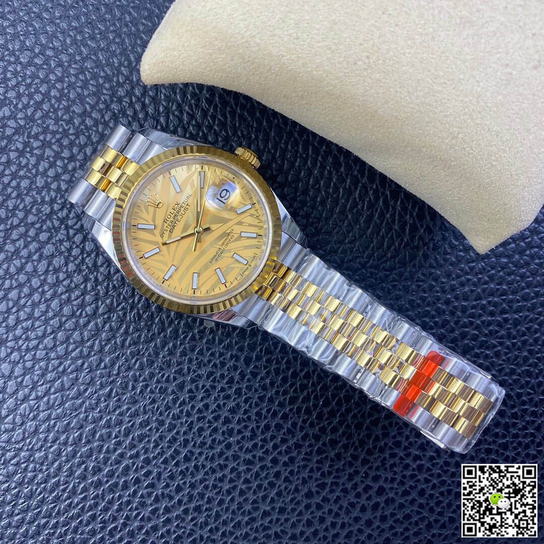 Rolex Datejust M126233-0037 EW Factory Golden Palm Leaf Pattern Dial