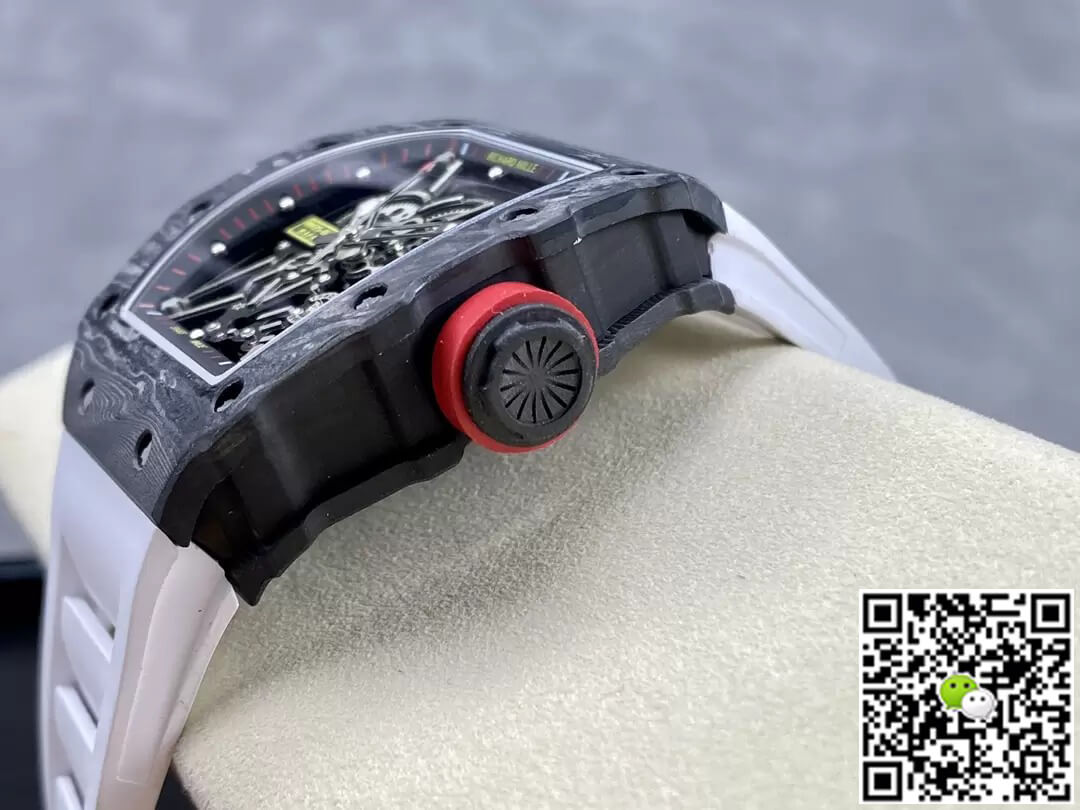 Richard Mille RM35-02 Carbon Fiber T+ Factory White Rubber Strap