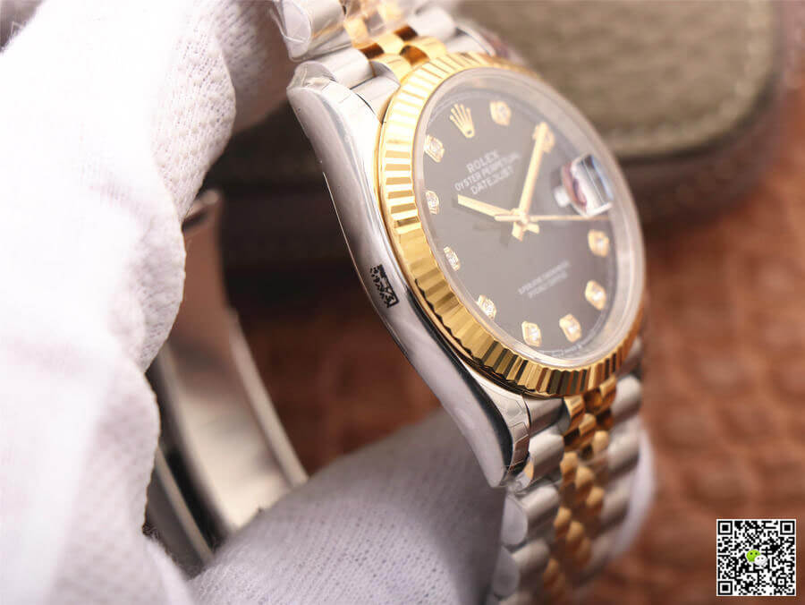 Rolex Datejust M126233-0021 EW Factory Diamond Black Dial