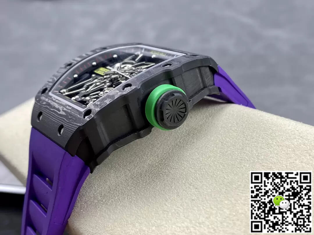 Richard Mille RM35-02 T+ Factory NTPT Carbon Fiber Purple Rubber Strap