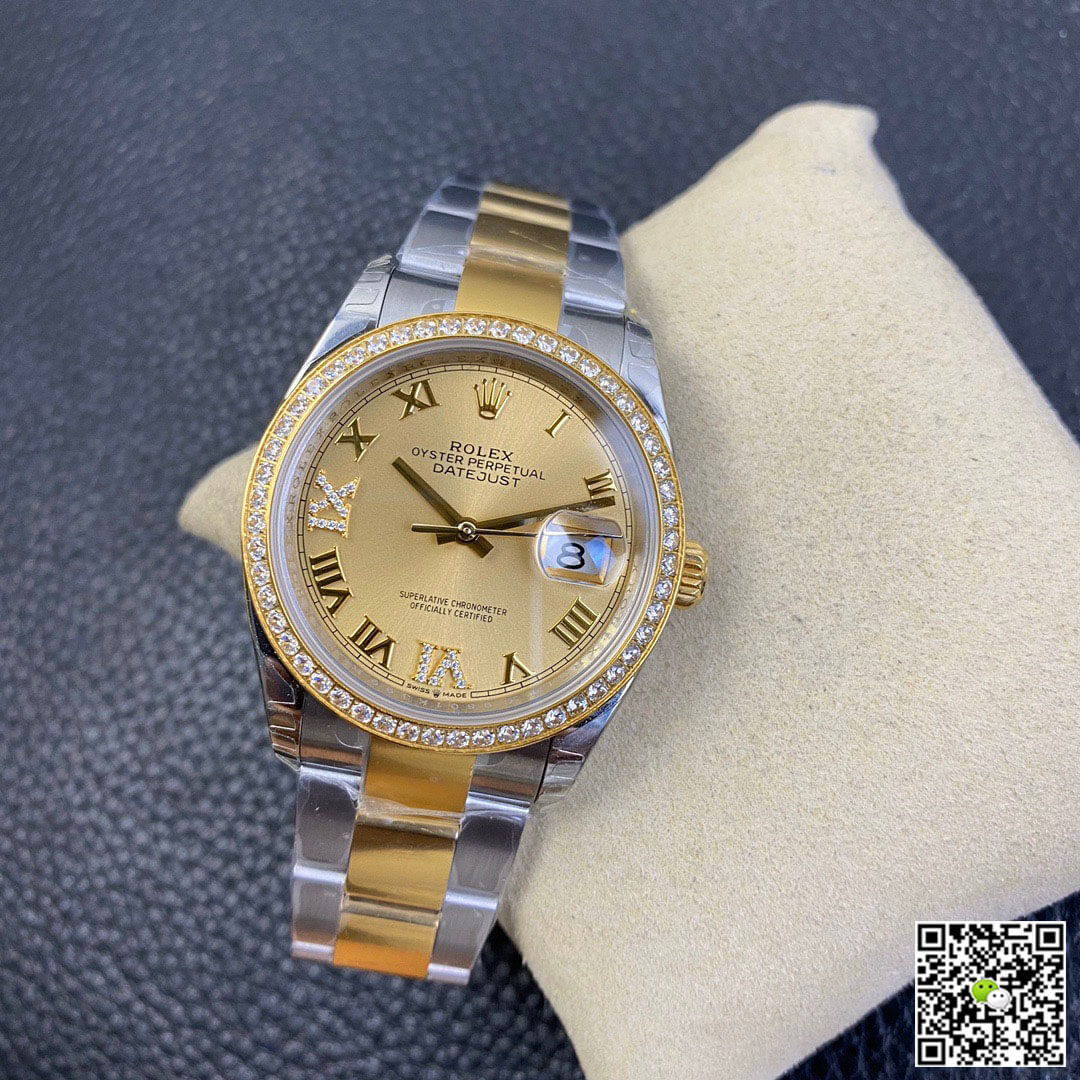 Rolex Datejust 126283 EW Factory Diamond Gold Dial