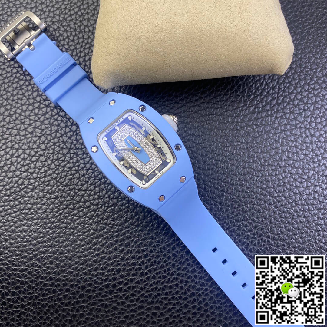 Richard Mille RM 07-01 RM Factory Blue Rubber Strap