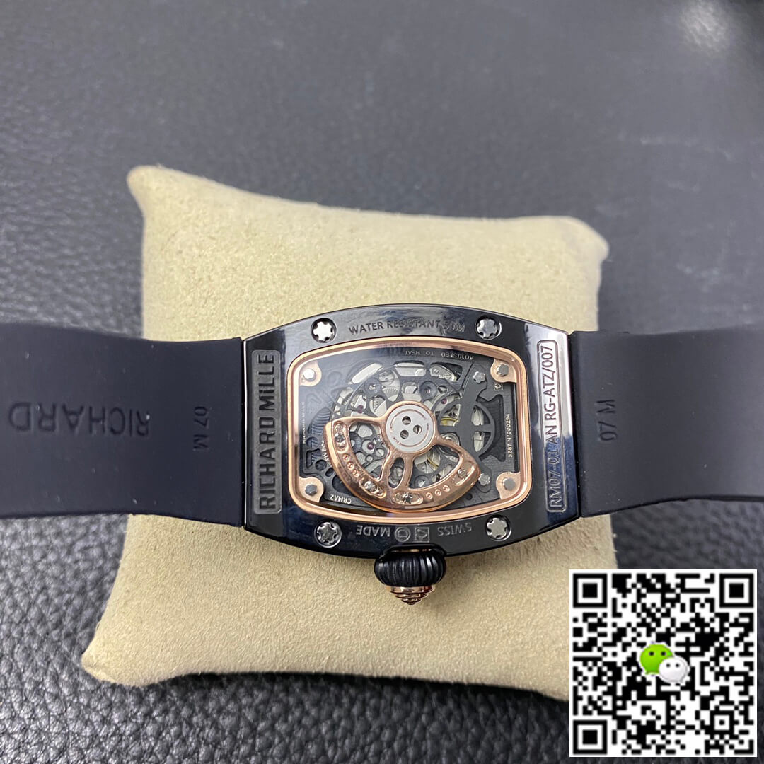 Richard Mille RM 07-01 RM Factory Blue Ceramic Black Strap