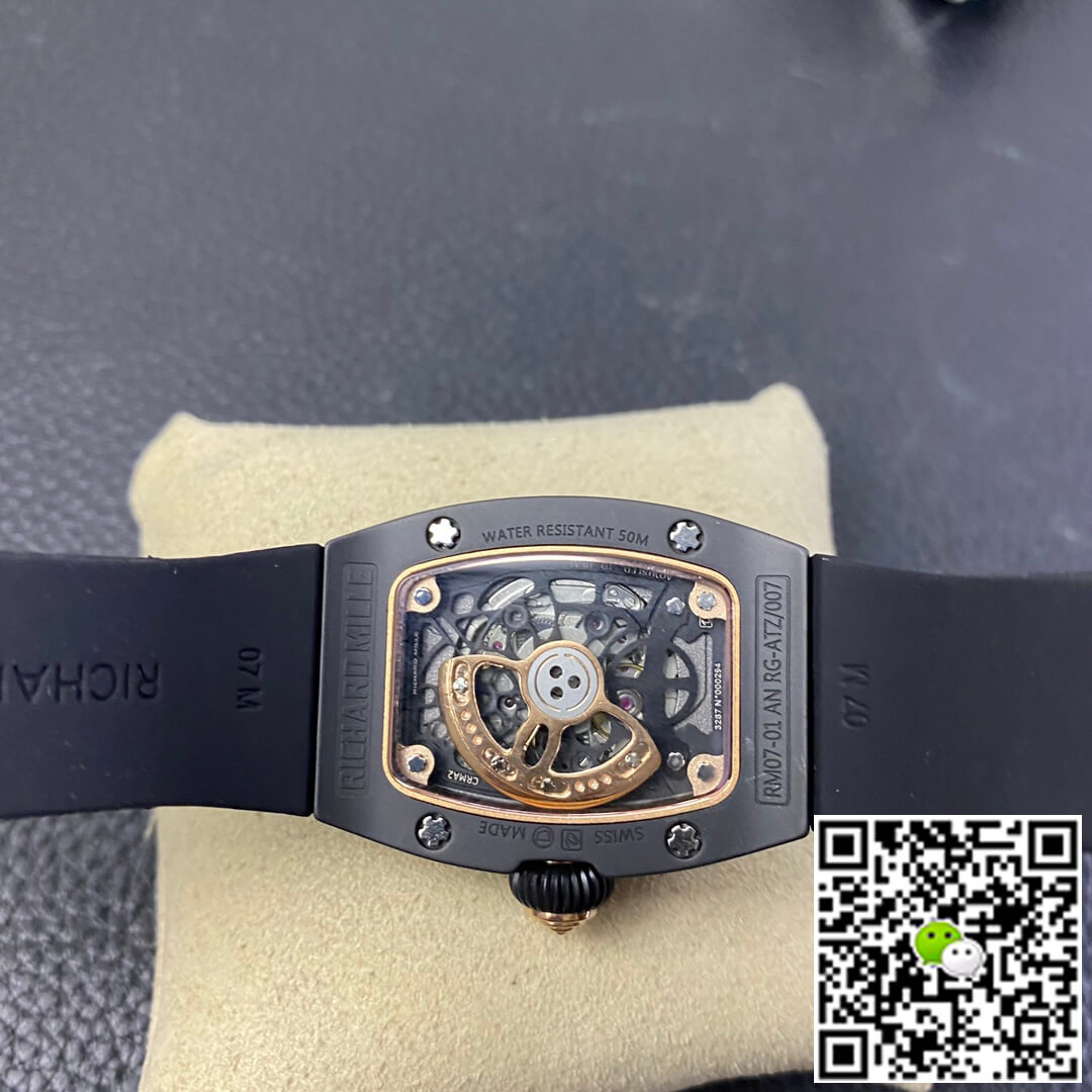 Richard Mille RM 07-01 RM Factory Black Rubber Strap