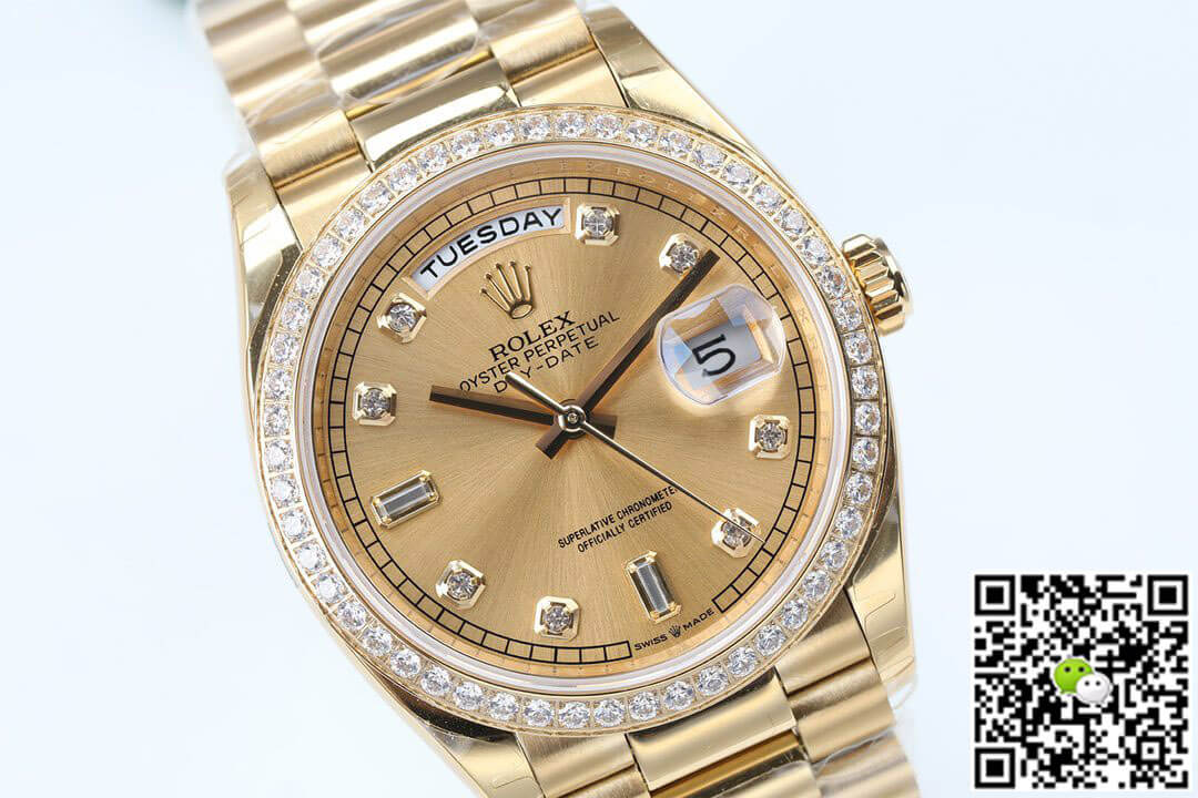 Rolex Day Date M128348RBR-0008 EW Factory Yellow Gold