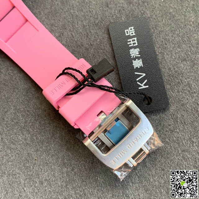 Richard Mille RM055 KV Factory V2 Pink Rubber Strap