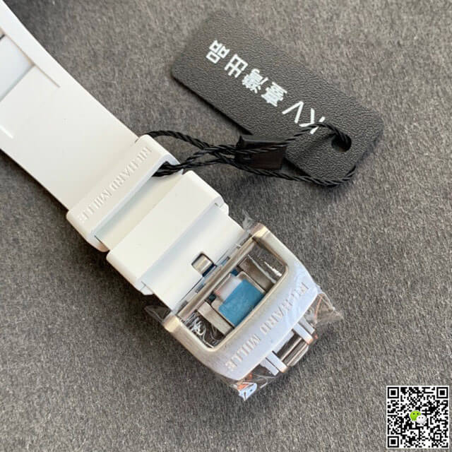 Richard Mille RM055 KV Factory V2 White Rubber Strap