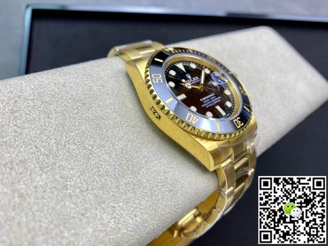 Rolex Submariner 116618LN-97208 VS Factory Yellow Gold Black Dial