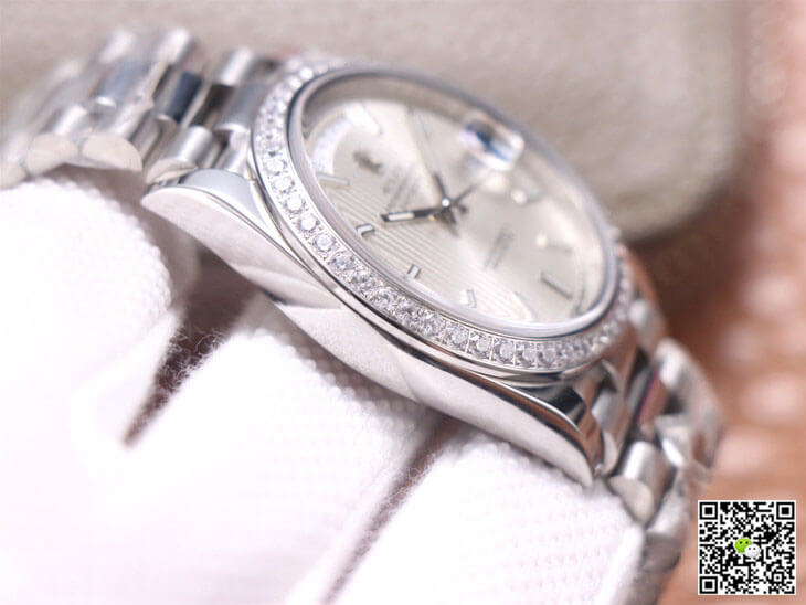 Rolex Day-Date M228349RBR-0007 EW Factory Silver Dial