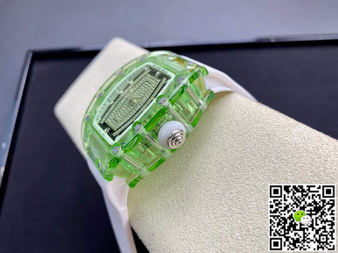 Richard Mille RM07-02 Pink Lady Sapphire RM Factory White Rubber Strap