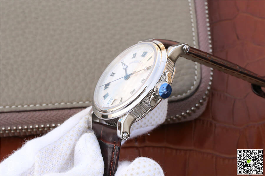 Breguet Marine 5817ST/12/5V8 White Dial Cowhide Strap
