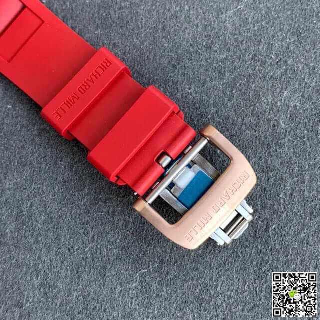 Richard Mille RM011 KV Factory Titanium Case Red Strap