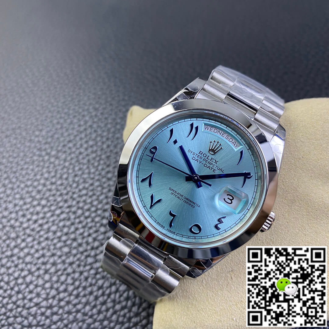 Rolex Day Date BP Factory Middle East Customization Stainless Steel Ice Blue Dial