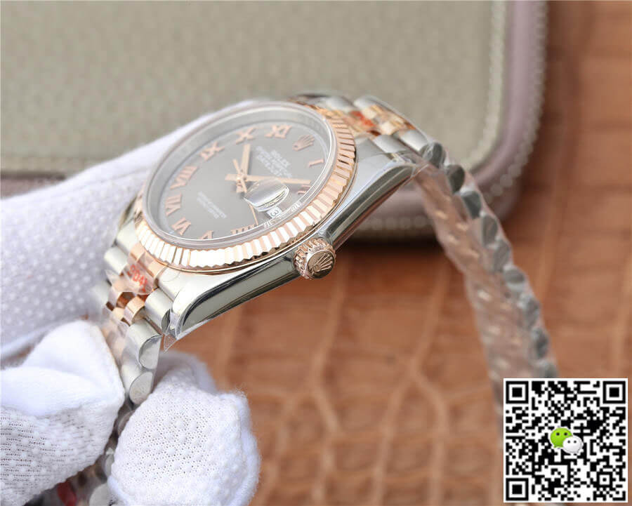Rolex Datejust 116231-0087 36MM GM Factory Rose Gold Silver Dial