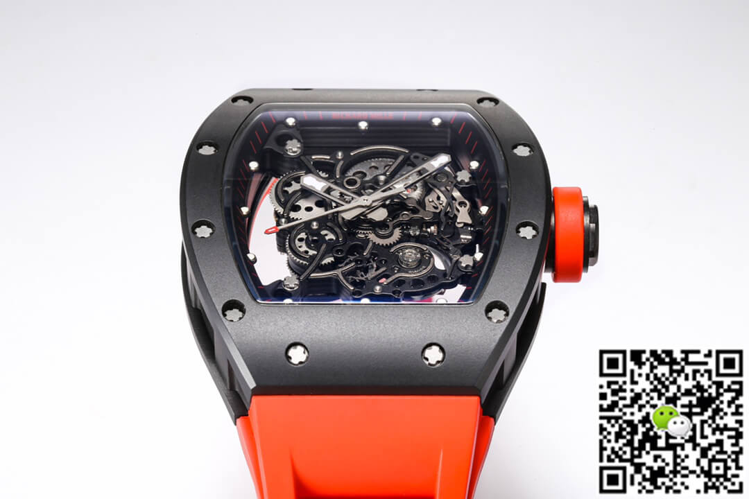 Richard Mille RM-055 BBR Factory Ceramic Case Red Strap