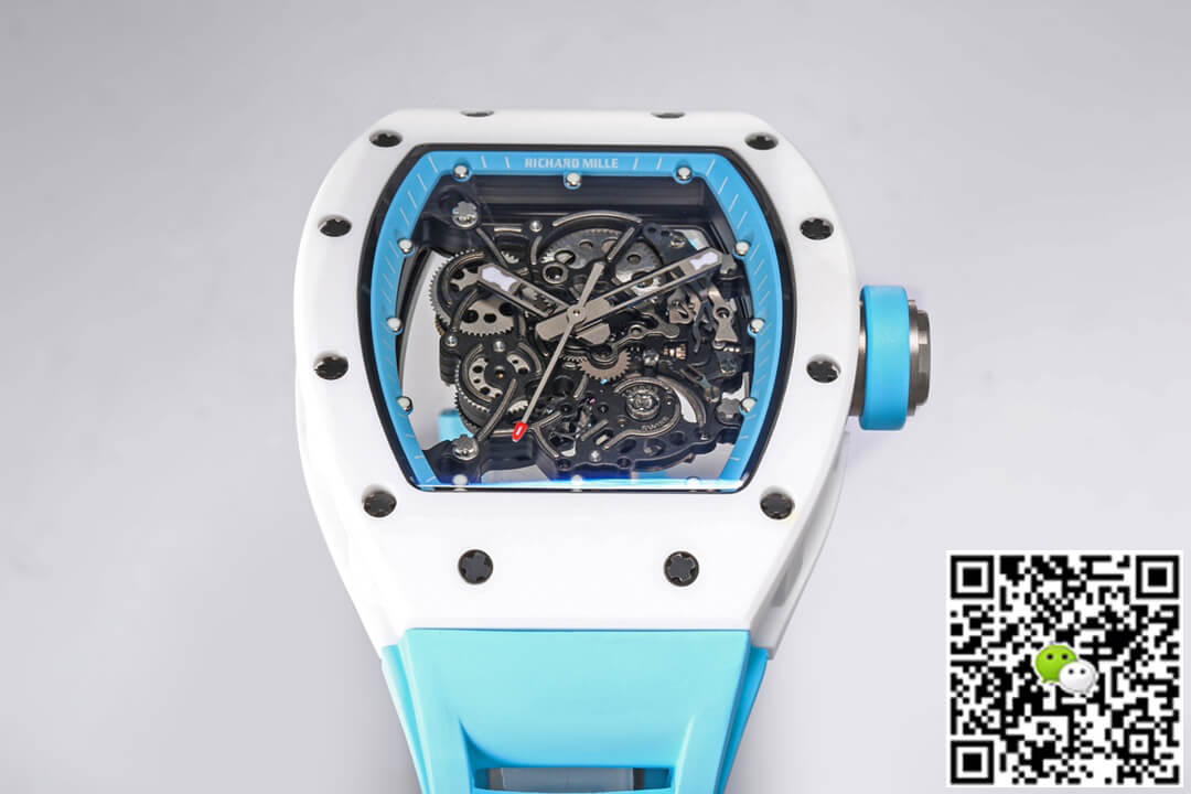 Richard Mille RM-055 BBR Factory Ceramic Case Blue Strap