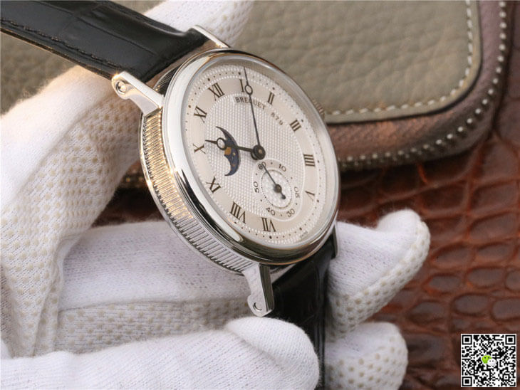 Breguet Classique Moonphase 4396 Stainless Steel White Dial