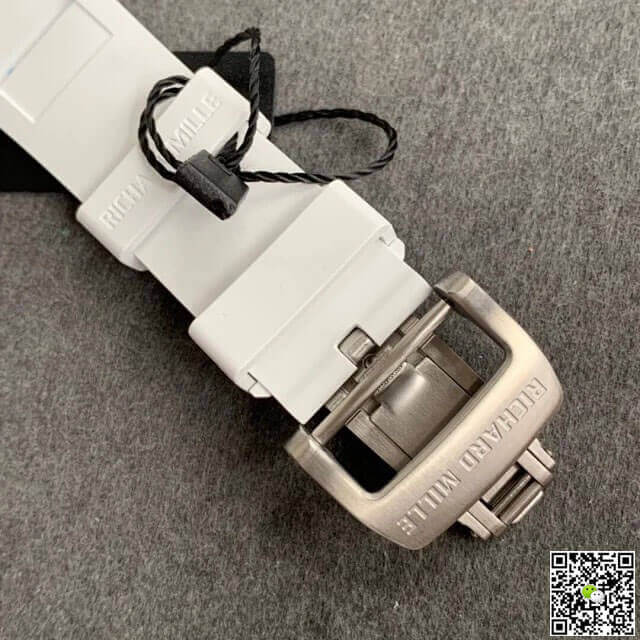 Richard Mille RM-011 KV Factory White Ceramic Rubber Strap