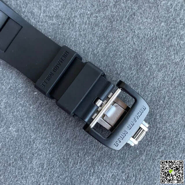 Richard Mille RM055 KV Factory V2 Carbon Fiber Black Rubber Strap