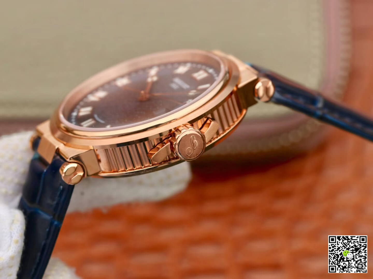 Breguet Marine 5517 V9 Factory Rose Gold Blue Dial