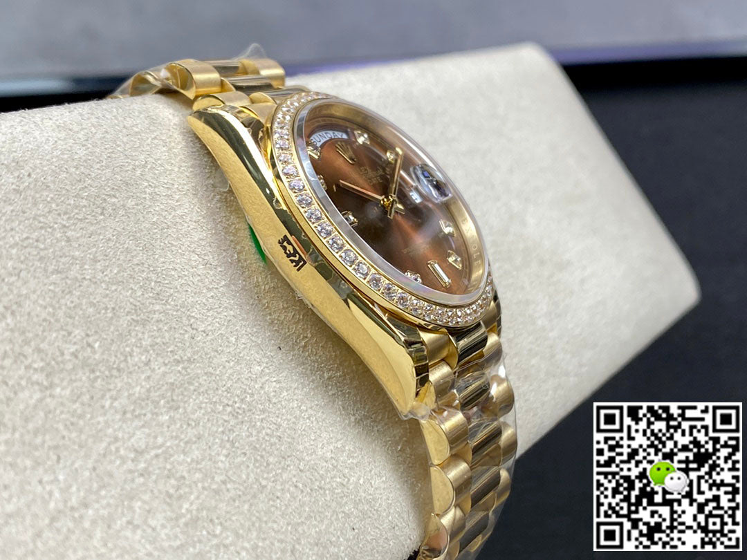 Rolex Day Date M128348RBR-0005 EW Factory Brown Dial