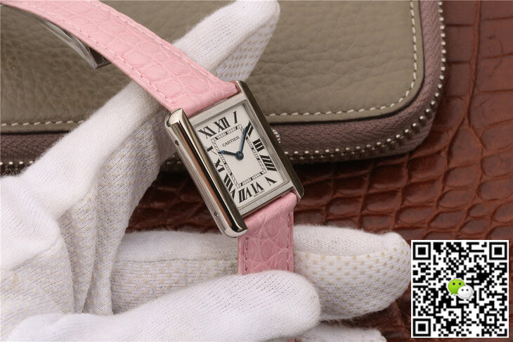 Cartier Tank Ladies Stainless Steel White Dial