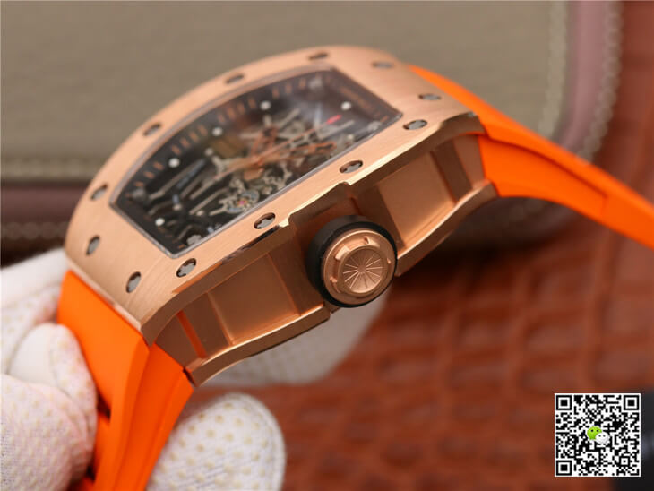 Richard Mille RM035 Americas KV Factory Rose Gold Orange Strap