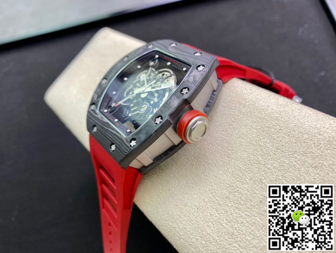 Richard Mille RM055 KV Factory V2 Carbon Fiber Red Strap