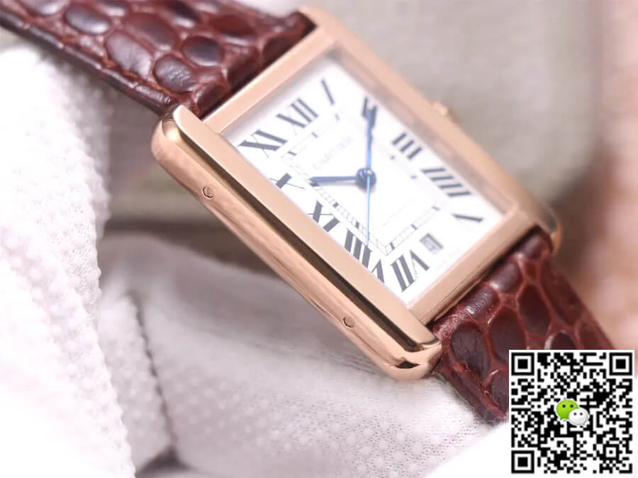 Cartier Tank W5200026 V9 Factory Rose Gold White Dial