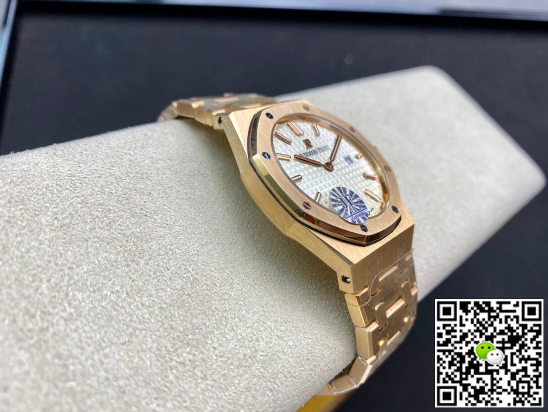 Audemars Piguet Royal Oak Quartz 67650OR.OO.1261OR.01 JF Factory White Dial