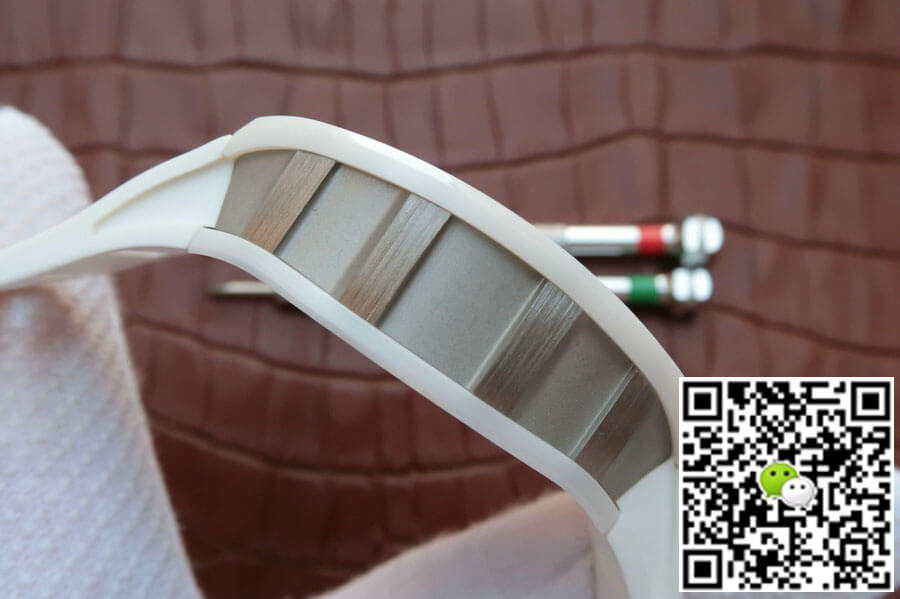 Richard Mille RM055 KV Factory White Ceramic Rubber Strap