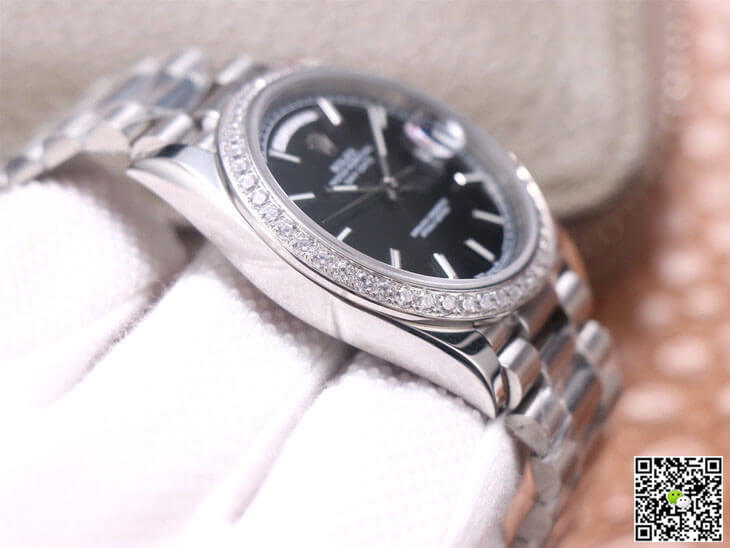 Rolex Day-Date M228349RBR-0002 EW Factory Black Dial