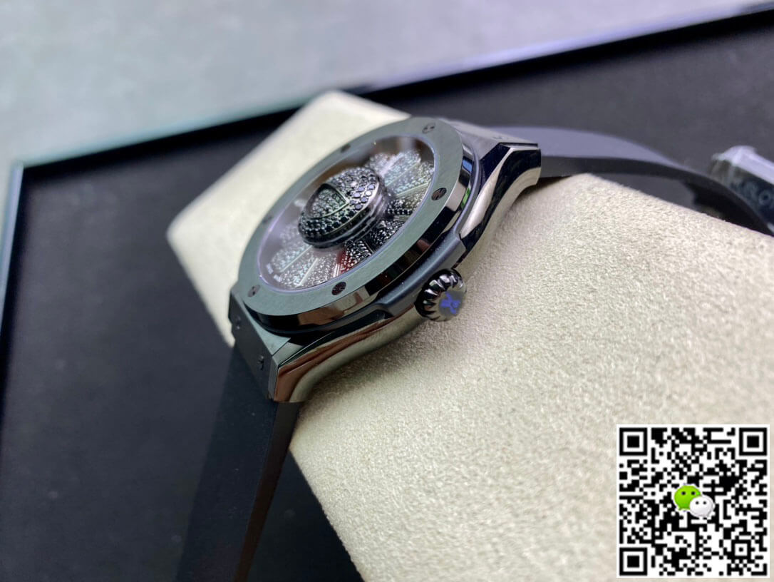 Hublot Classic Fusion Takashi Murakami 507.CX.9000.RX.TAK21 Sunflower Diamond Black Dial