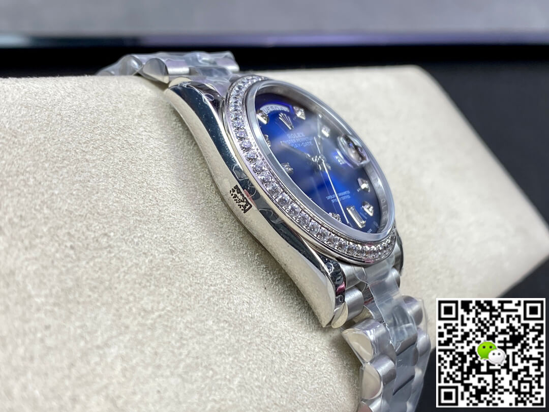 Rolex Day Date M128396TBR-0008 36MM GM Factory Diamond Blue Dial