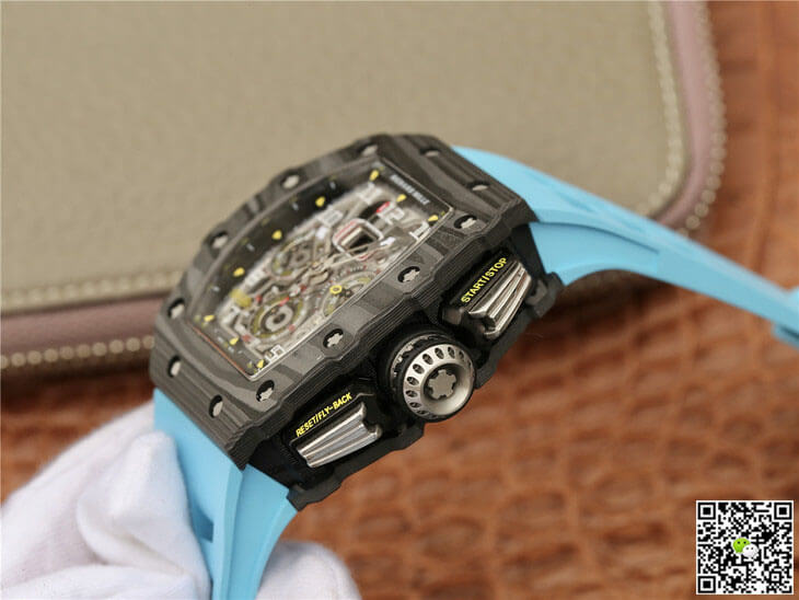 Richard Mille RM11-03 KV Factory Carbon Fiber Blue Strap