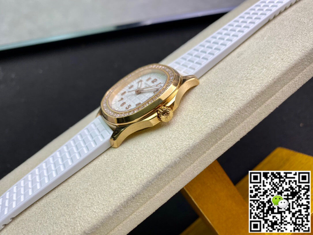 Patek Philippe Aquanaut 5067A Quartz Ladies PPF Factory Yellow Gold Diamond-set Bezel
