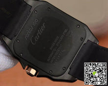 Cartier De Santos 100th Anniversary W2020009 RB Factory 18K Rose Gold Black Dial