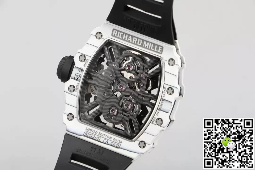 Richard Mille RM12-01 Tourbillon RM Factory Black Rubber Strap